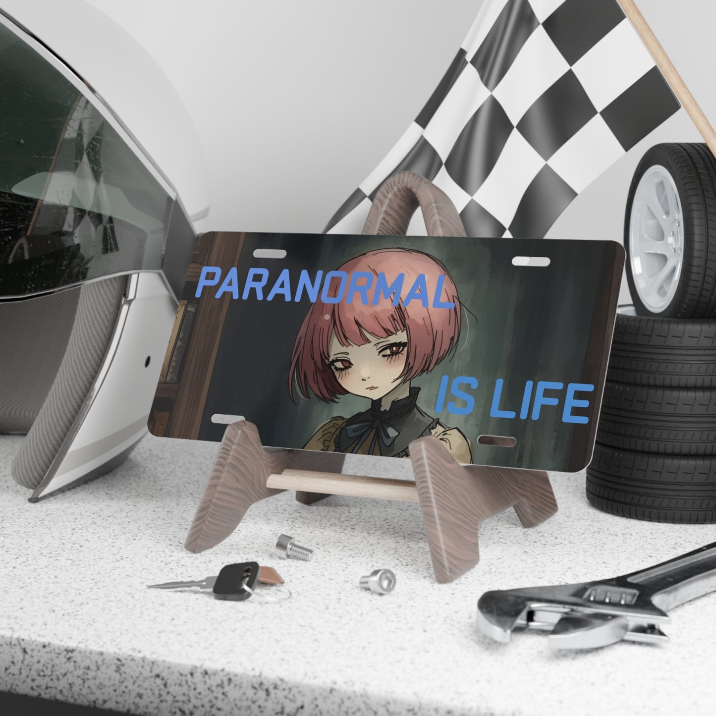 Paranormal Is Life License Plate — Anime Gothic Vanity Plate