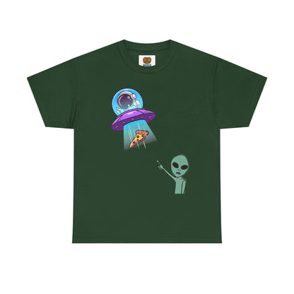 Alien Abduction Pizza T‑Shirt — Funny UFO Graphic Tee