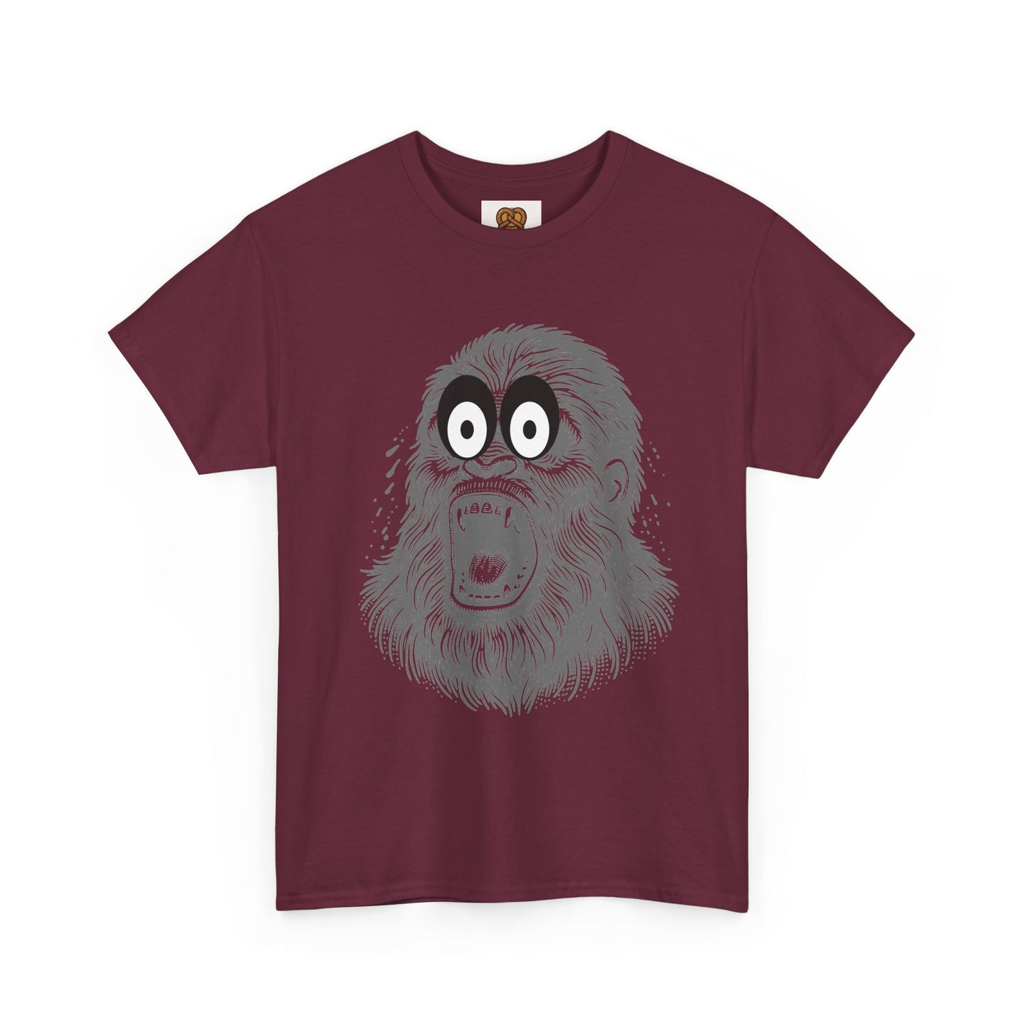 Screaming Ape Graphic Tee — Retro Monochrome Primate Design