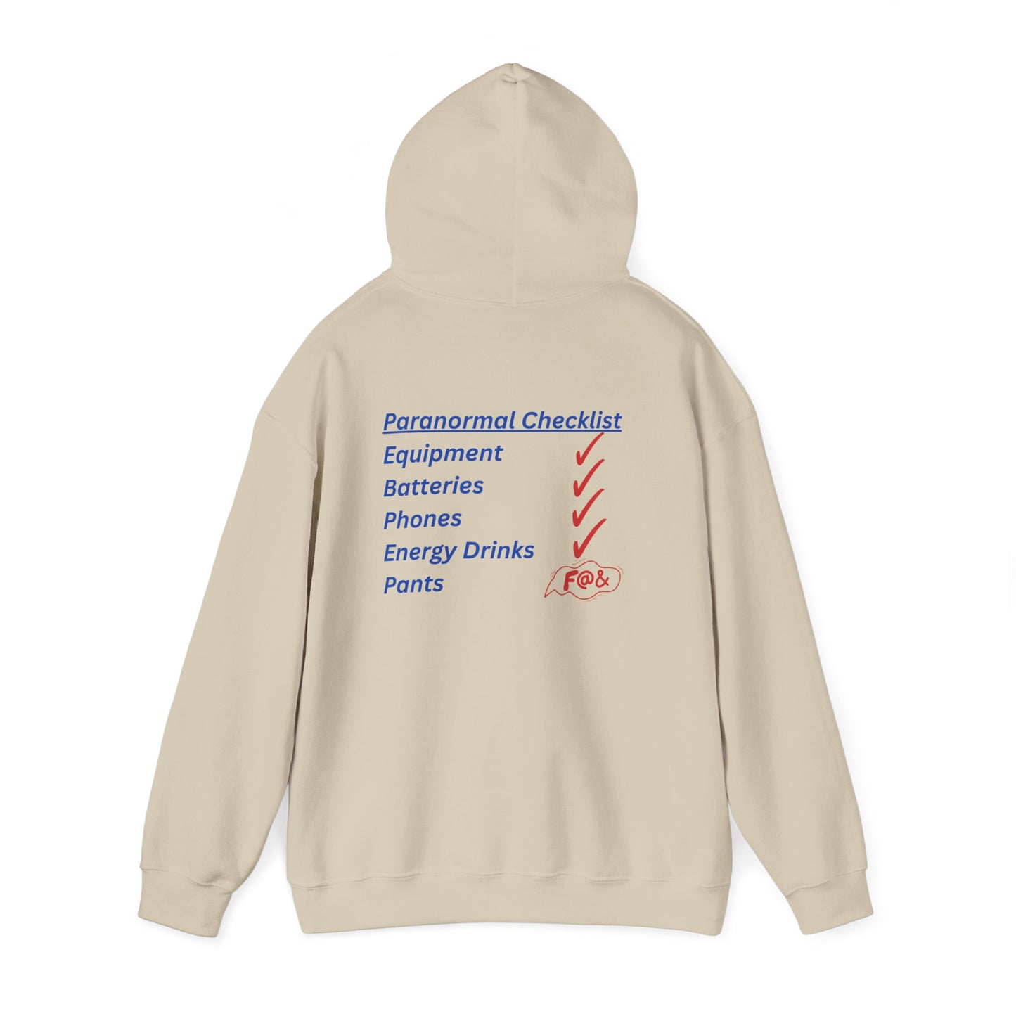 Paranormal Checklist Hoodie — Ghost Hunter Hooded Sweatshirt
