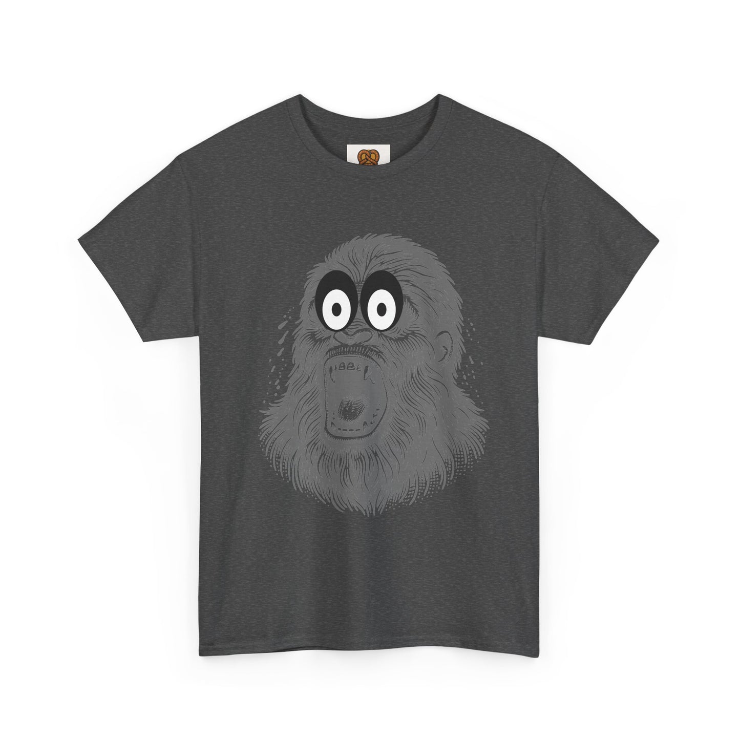 Screaming Ape Graphic Tee — Retro Monochrome Primate Design