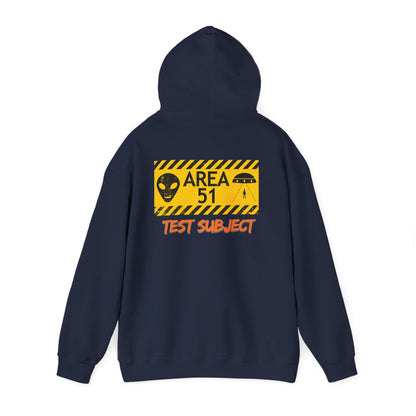 Area 51 Test Subject Hoodie — Alien Graphic Hooded Sweatshirt