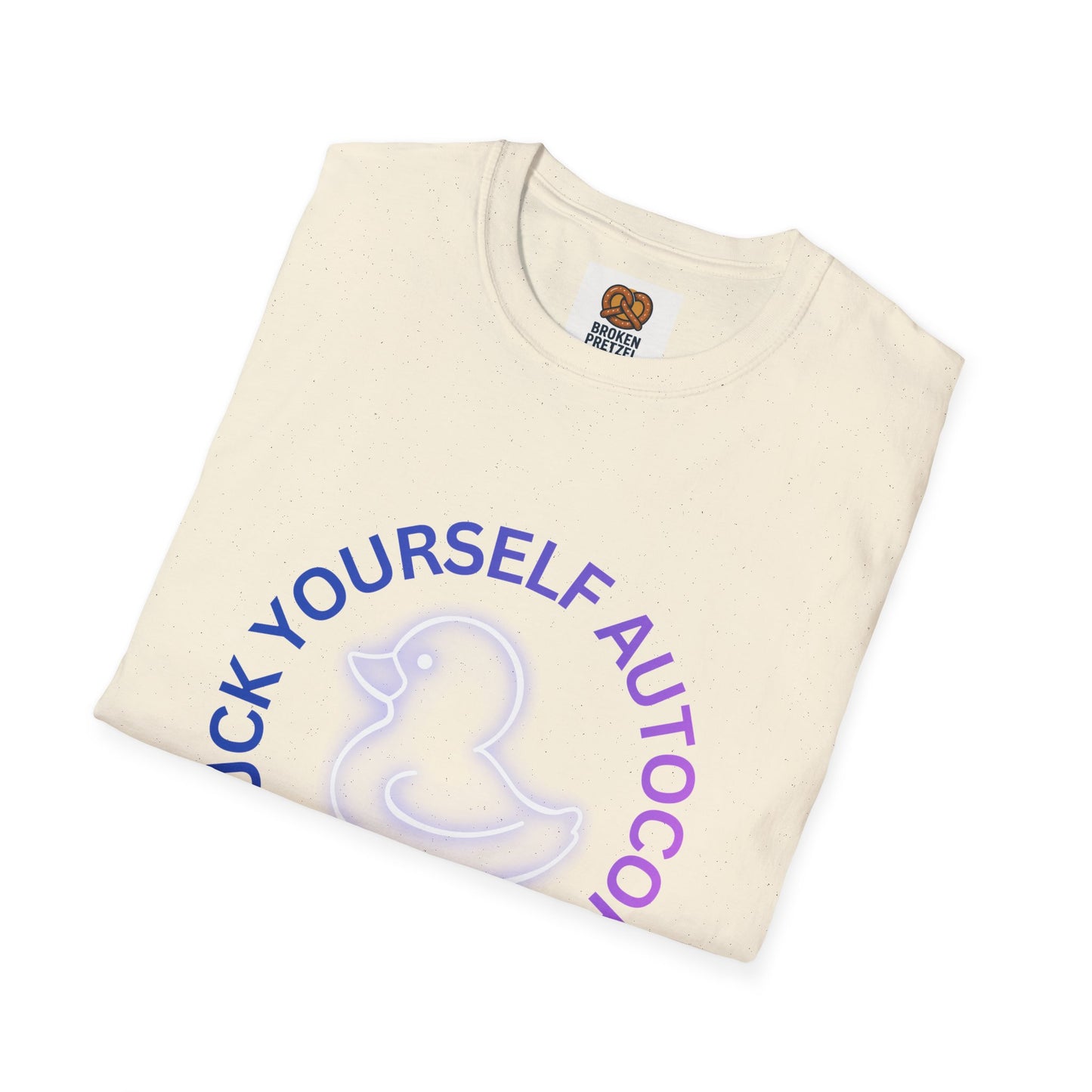 Duck Rubber Duck Graphic Tee — "Go Duck Yourself Autocorrect" Funny Pastel T-Shirt
