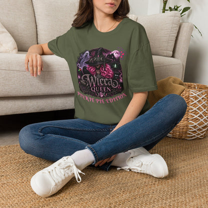 Wicca Queen T-Shirt — Witchy Pink Moon Graphic