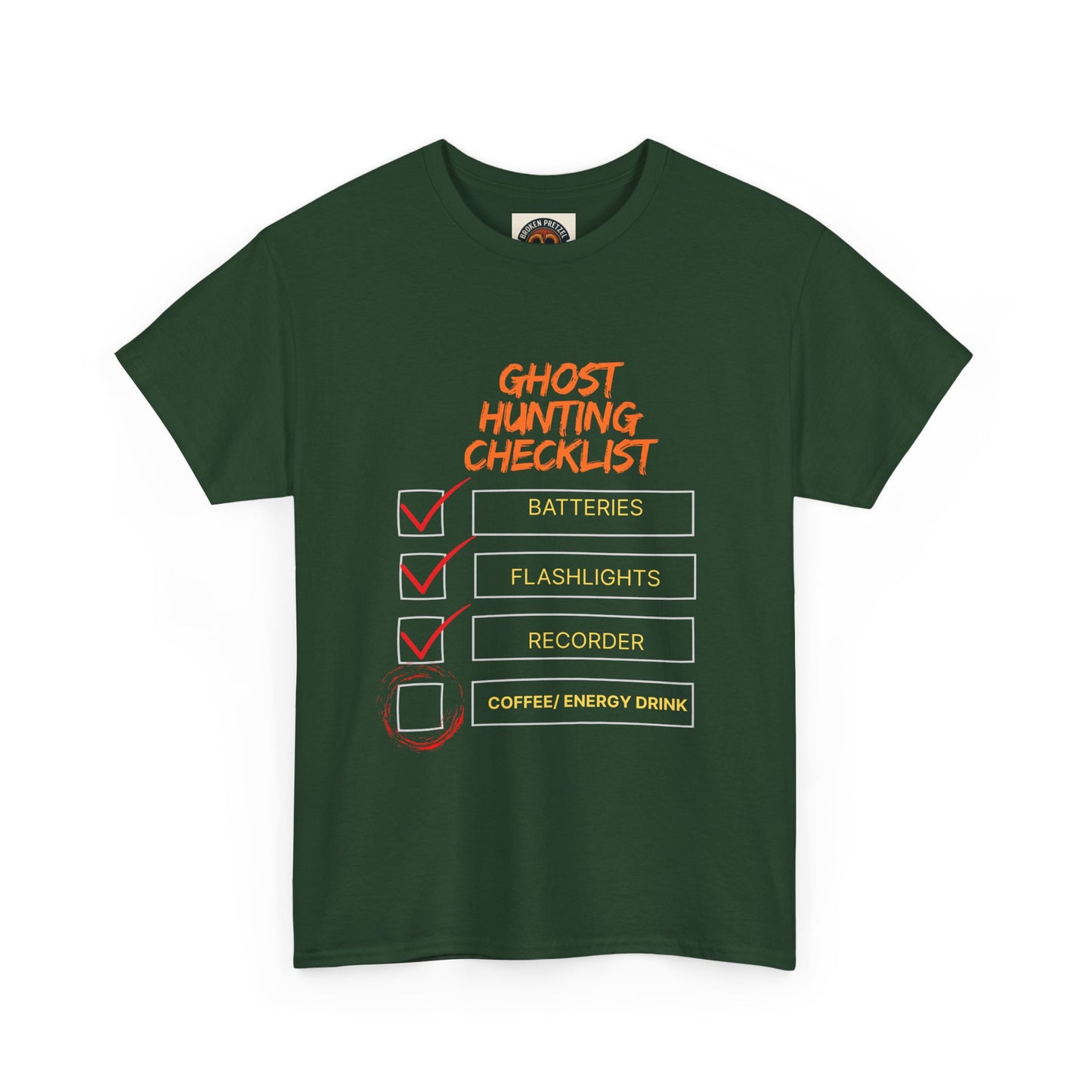 Ghost Hunting Checklist T-Shirt — Paranormal Investigator Tee