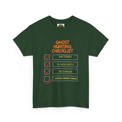 Ghost Hunting Checklist T-Shirt — Paranormal Investigator Tee