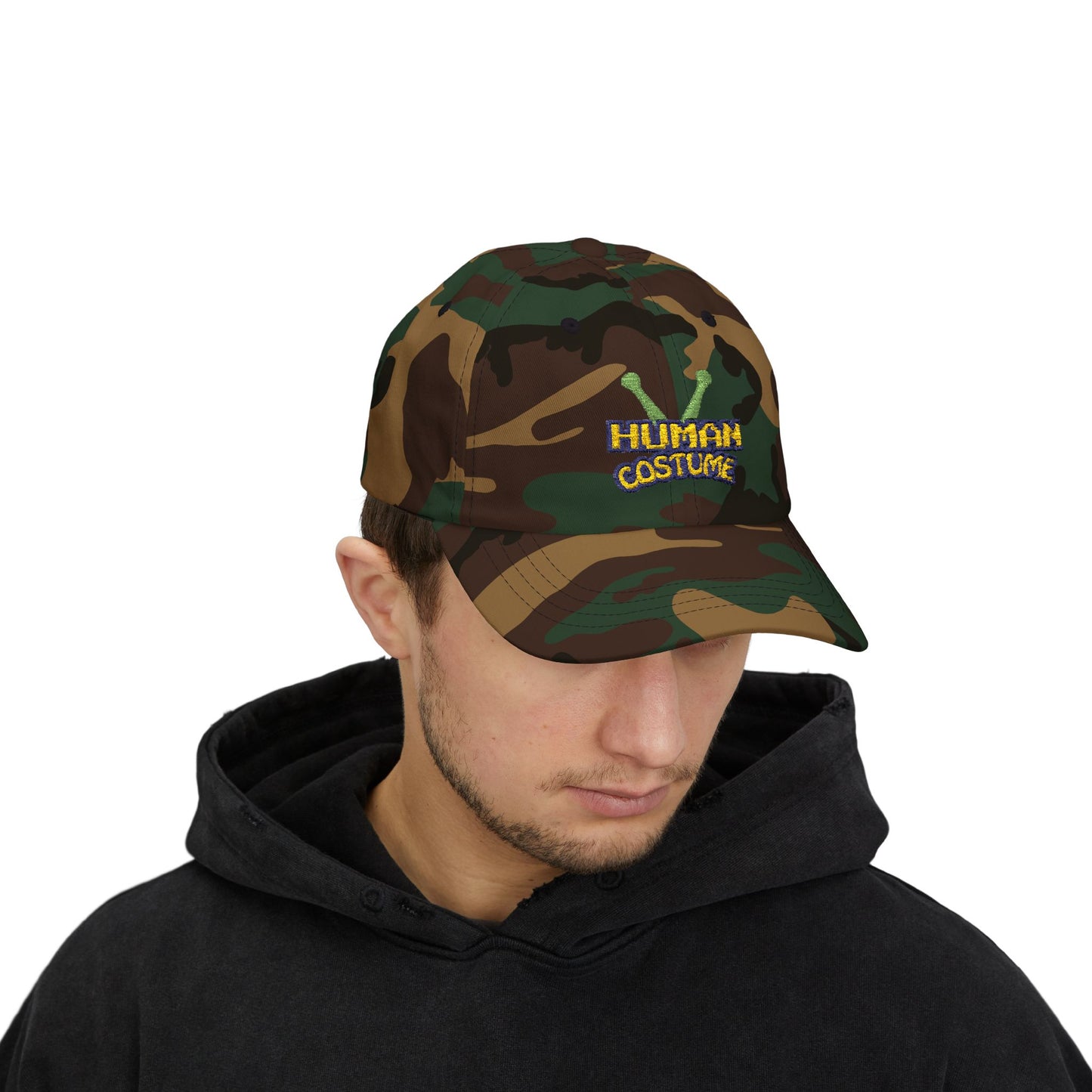 Dad Cap — 'Human Costume' Alien Antenna Embroidered Hat