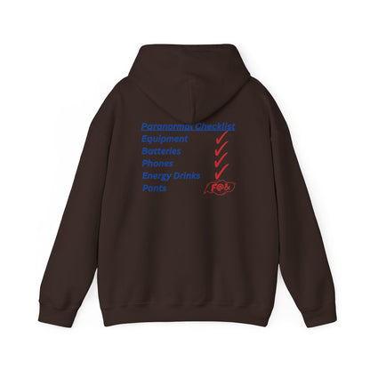 Paranormal Checklist Hoodie — Ghost Hunter Hooded Sweatshirt