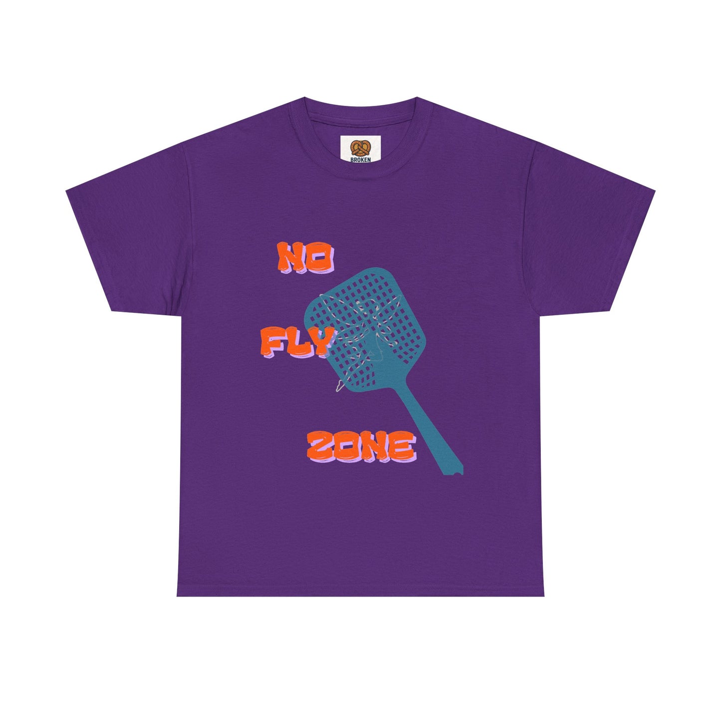 No Fly Zone T‑Shirt — Retro Mosquito Swatter Graphic Tee