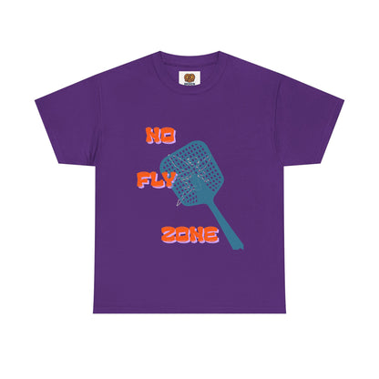 No Fly Zone T‑Shirt — Retro Mosquito Swatter Graphic Tee