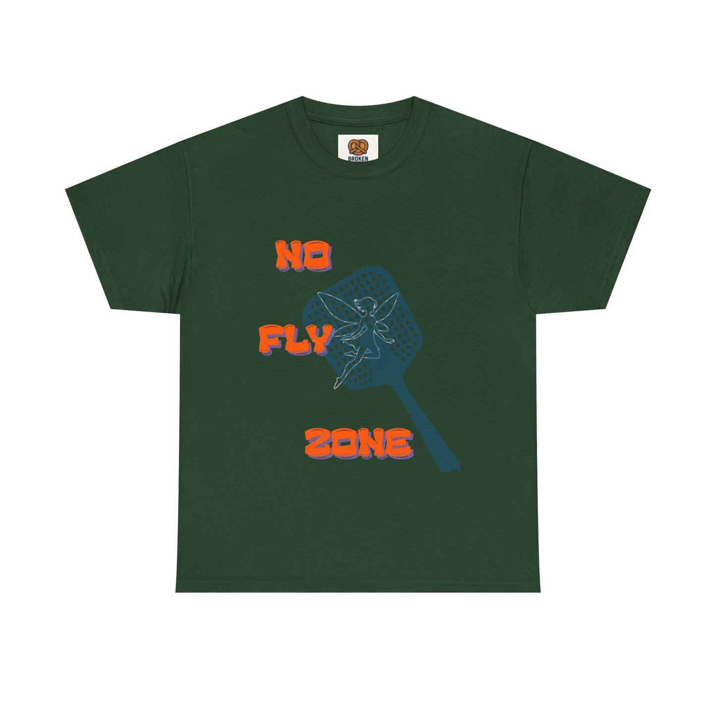 No Fly Zone T‑Shirt — Retro Mosquito Swatter Graphic Tee