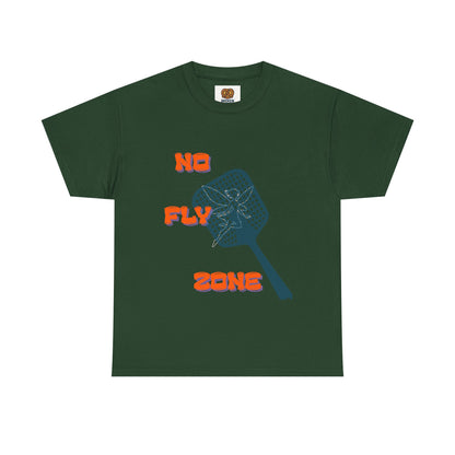 No Fly Zone T‑Shirt — Retro Mosquito Swatter Graphic Tee