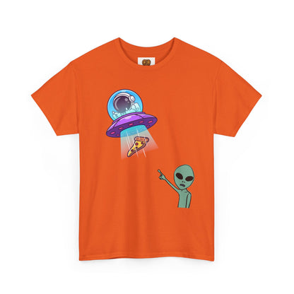 Alien Abduction Pizza T‑Shirt — Funny UFO Graphic Tee