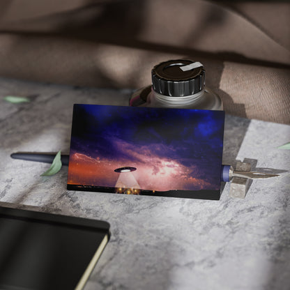 UFO Nightscape Business Cards — Alien Abduction Scenic Cards