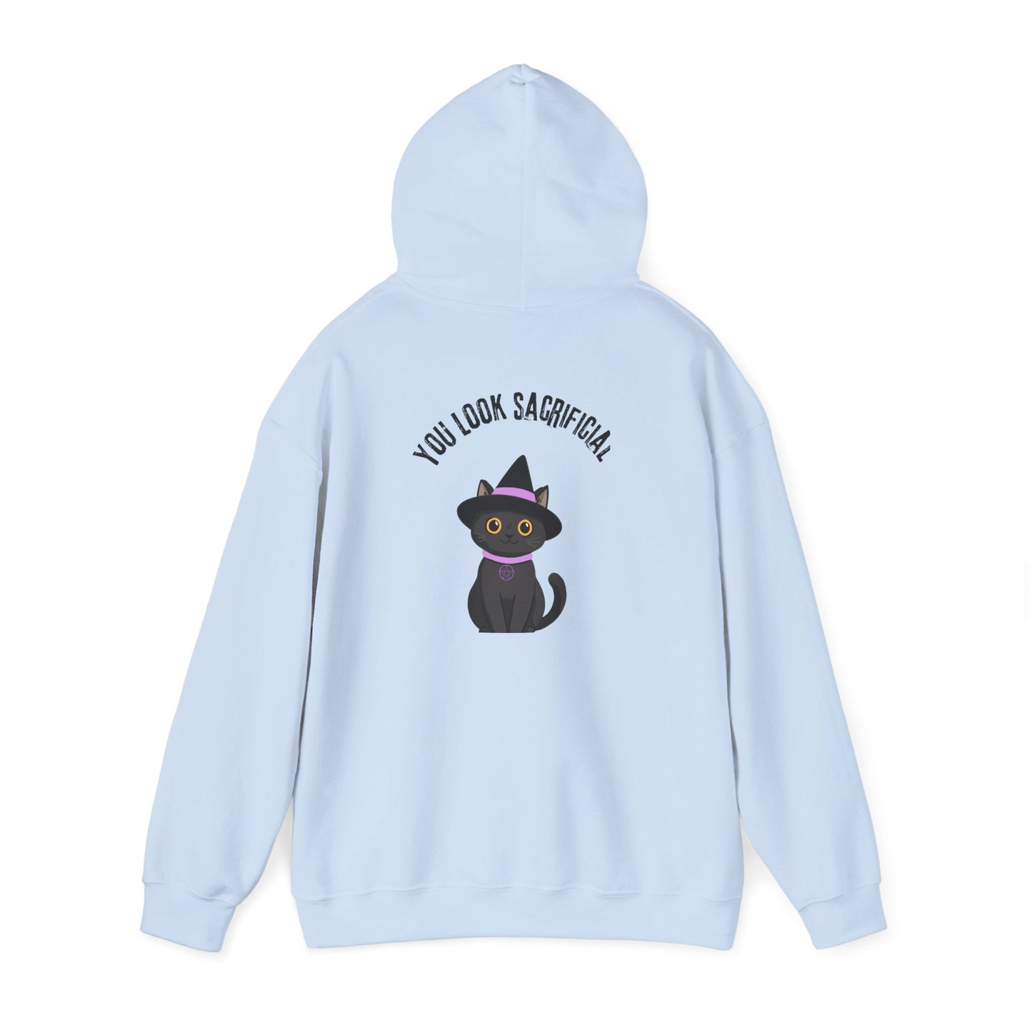 Witch Cat Hoodie – "You Look Purrrfect" Cute Black Cat Halloween Sweatshirt