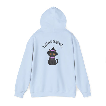 Witch Cat Hoodie – "You Look Purrrfect" Cute Black Cat Halloween Sweatshirt
