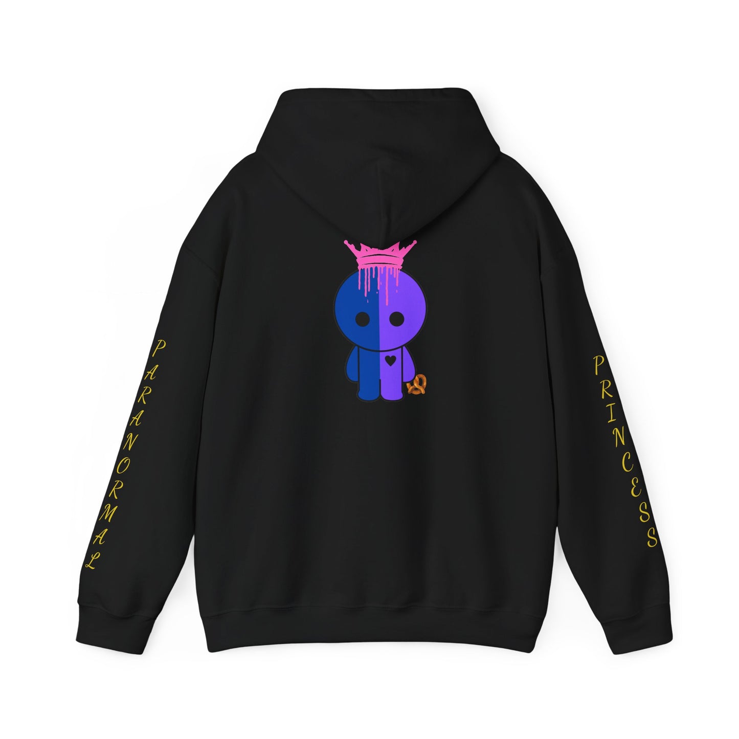 Princess Paranormal Hoodie — Cute Neon Crown Ghost Graphic Pullover