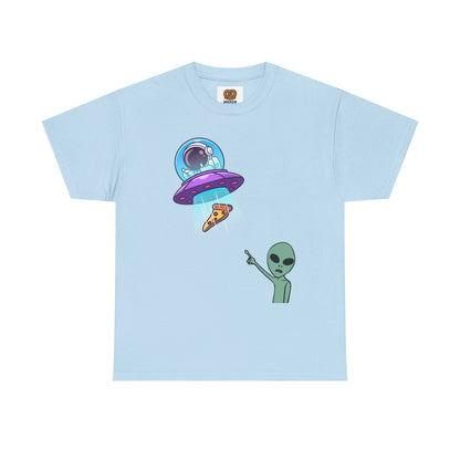 Alien Abduction Pizza T‑Shirt — Funny UFO Graphic Tee