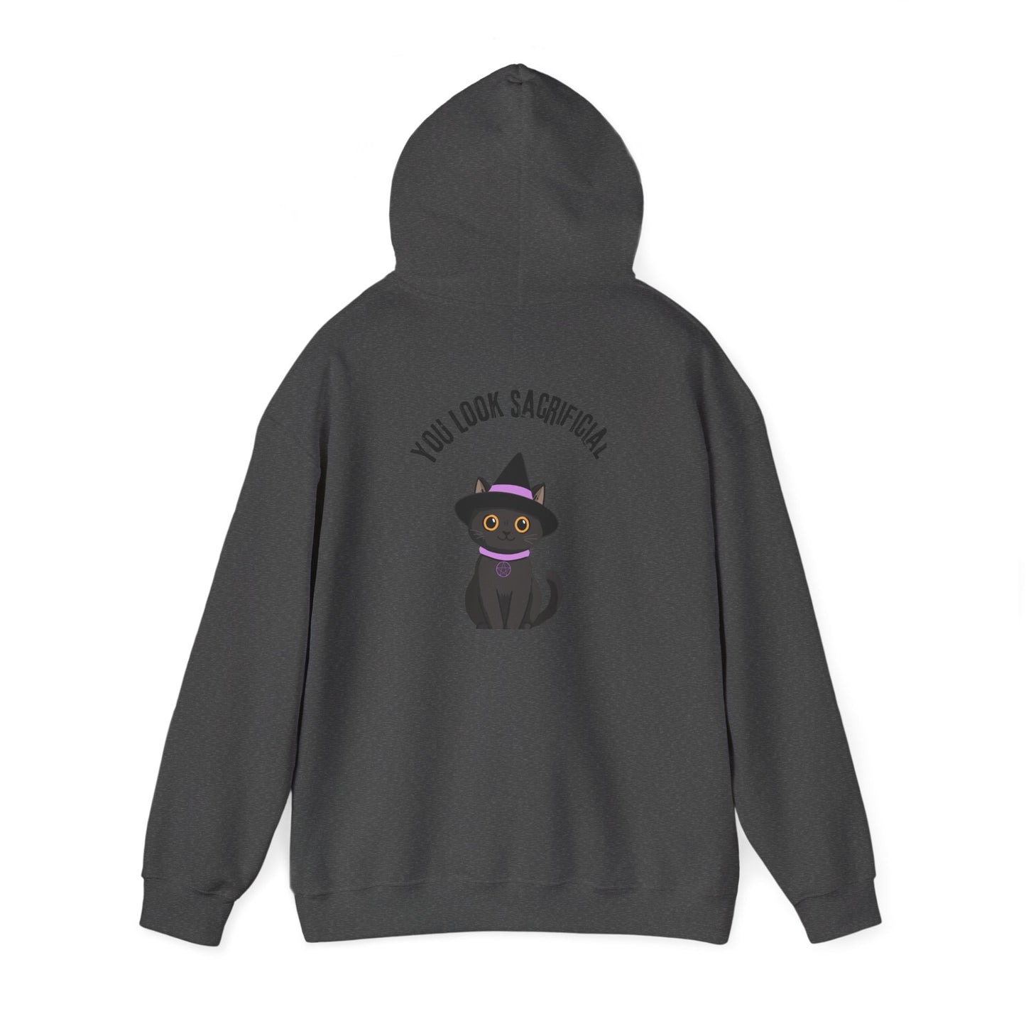 Witch Cat Hoodie – "You Look Purrrfect" Cute Black Cat Halloween Sweatshirt
