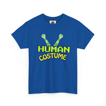 Alien Antenna "Human Costume" T‑Shirt — Funny Sci‑Fi Halloween Tee