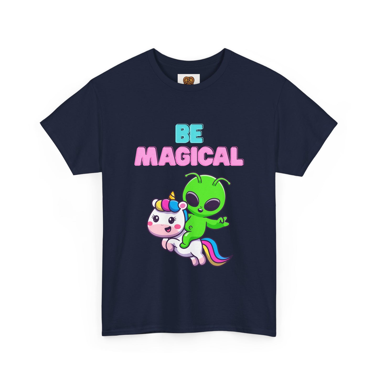 Be Magical Alien Riding Unicorn T-Shirt — Cute Kawaii Graphic Tee
