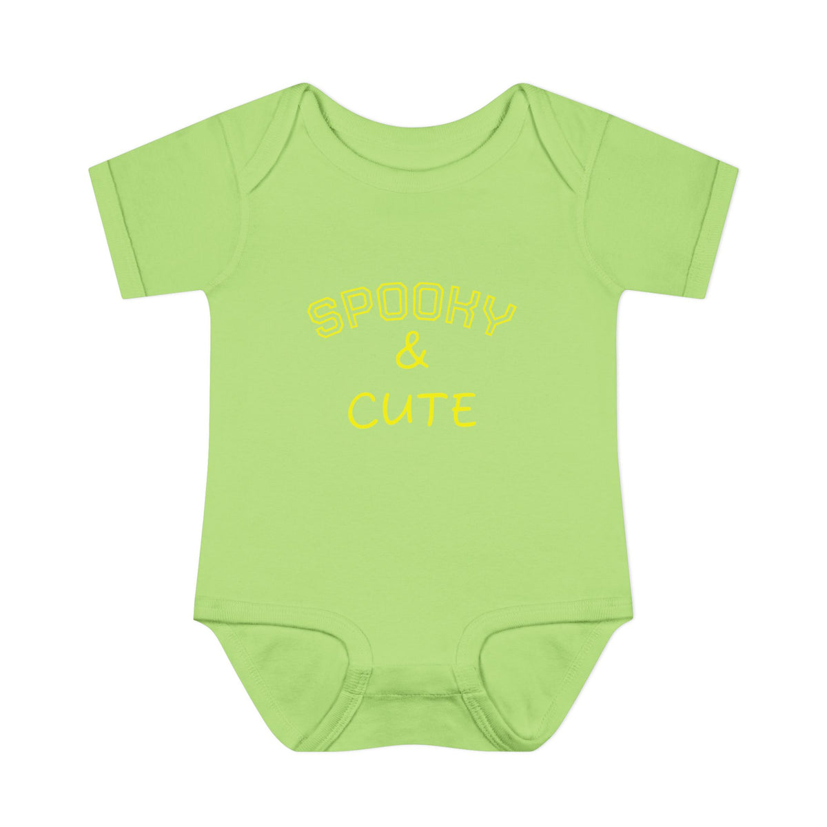 Infant Bodysuit - "Spooky & Cute" Halloween Baby Onesie (Orange)