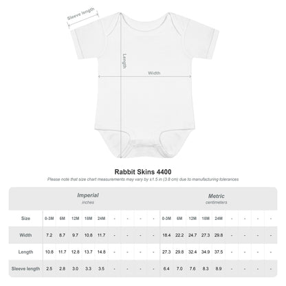 Infant Bodysuit - "Spooky & Cute" Halloween Baby Onesie (Orange)