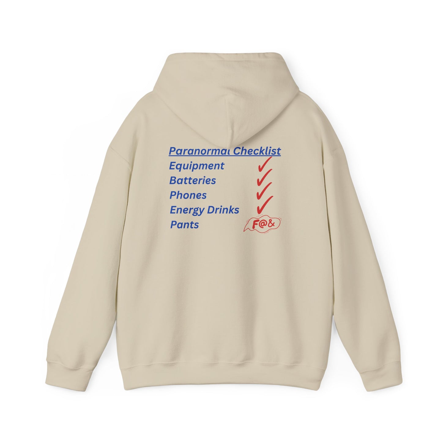 Paranormal Checklist Hoodie — Ghost Hunter Hooded Sweatshirt