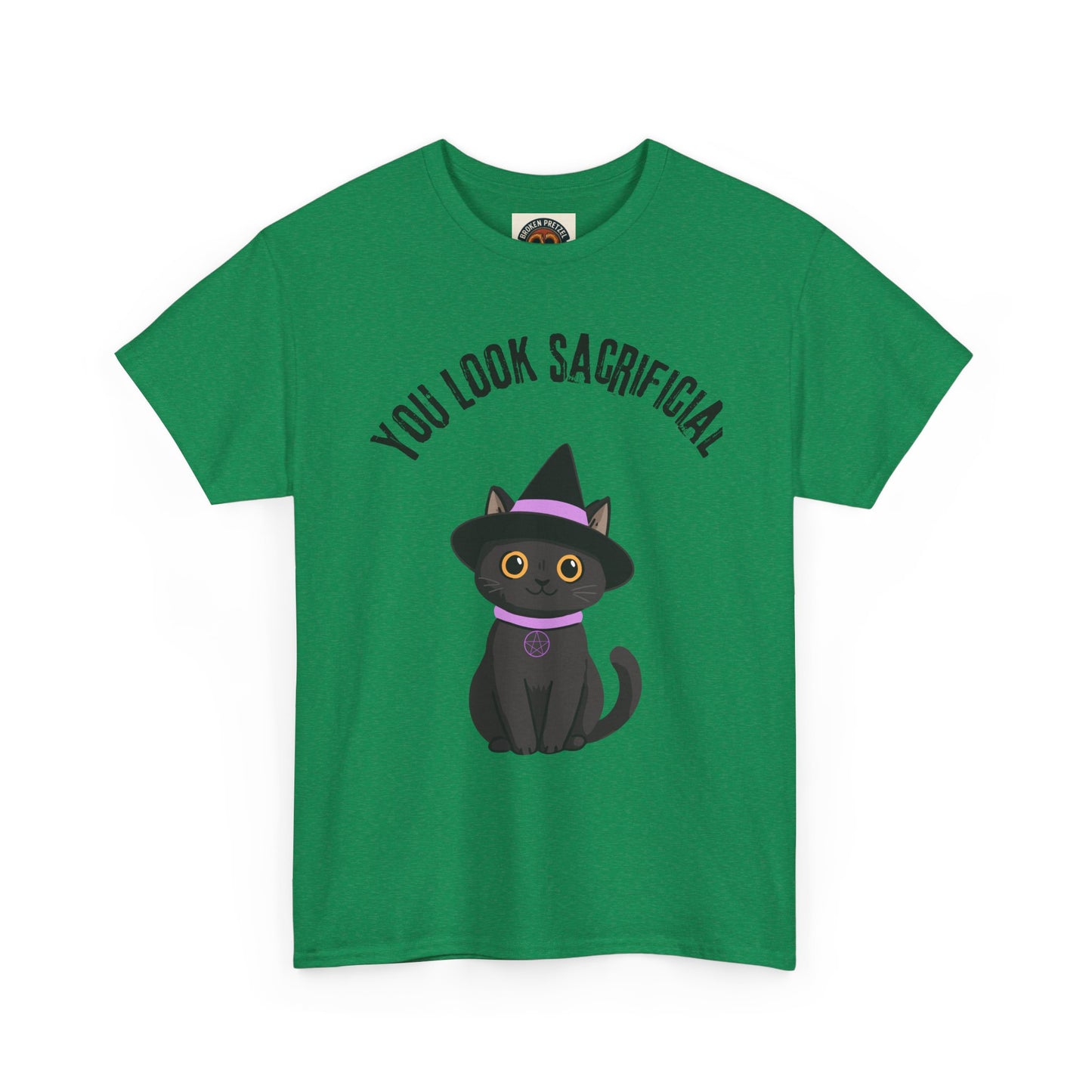 You Look Sacrificial Black Cat Halloween T-Shirt — Cute Witch Cat Tee for Halloween