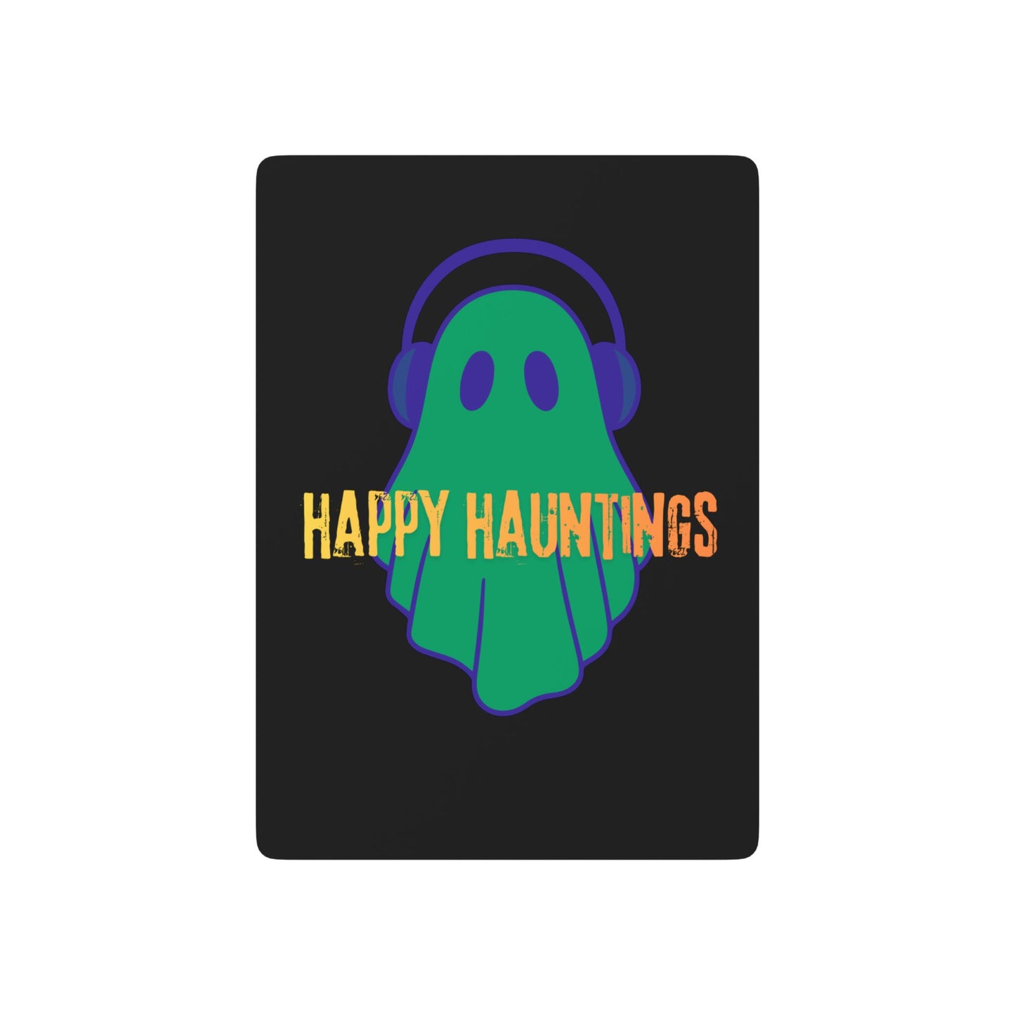 Happy Hauntings Poker Playing Cards — Halloween Ghost Deck