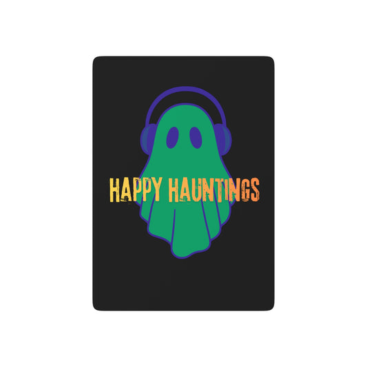 Happy Hauntings Poker Playing Cards — Halloween Ghost Deck