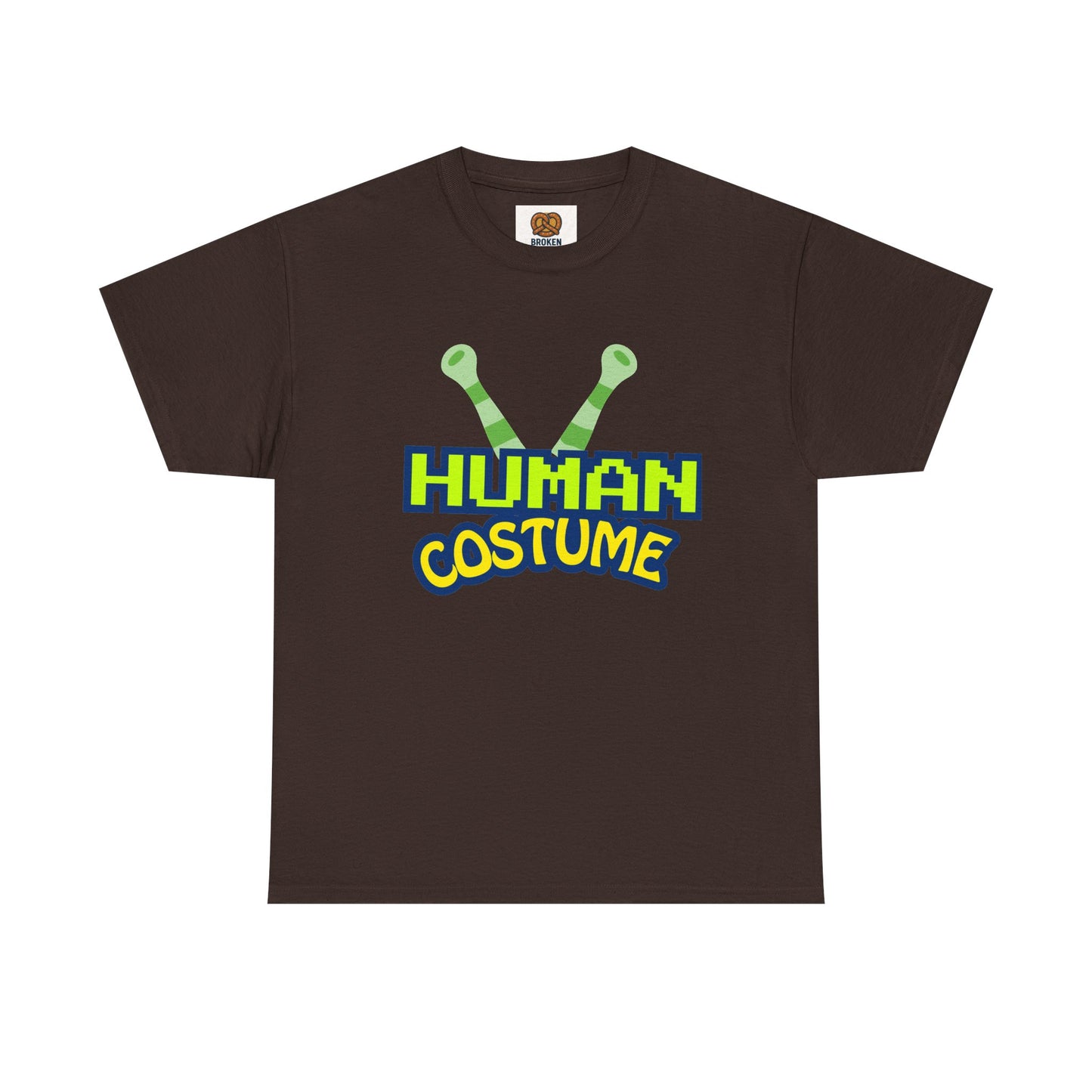 Alien Antenna "Human Costume" T‑Shirt — Funny Sci‑Fi Halloween Tee