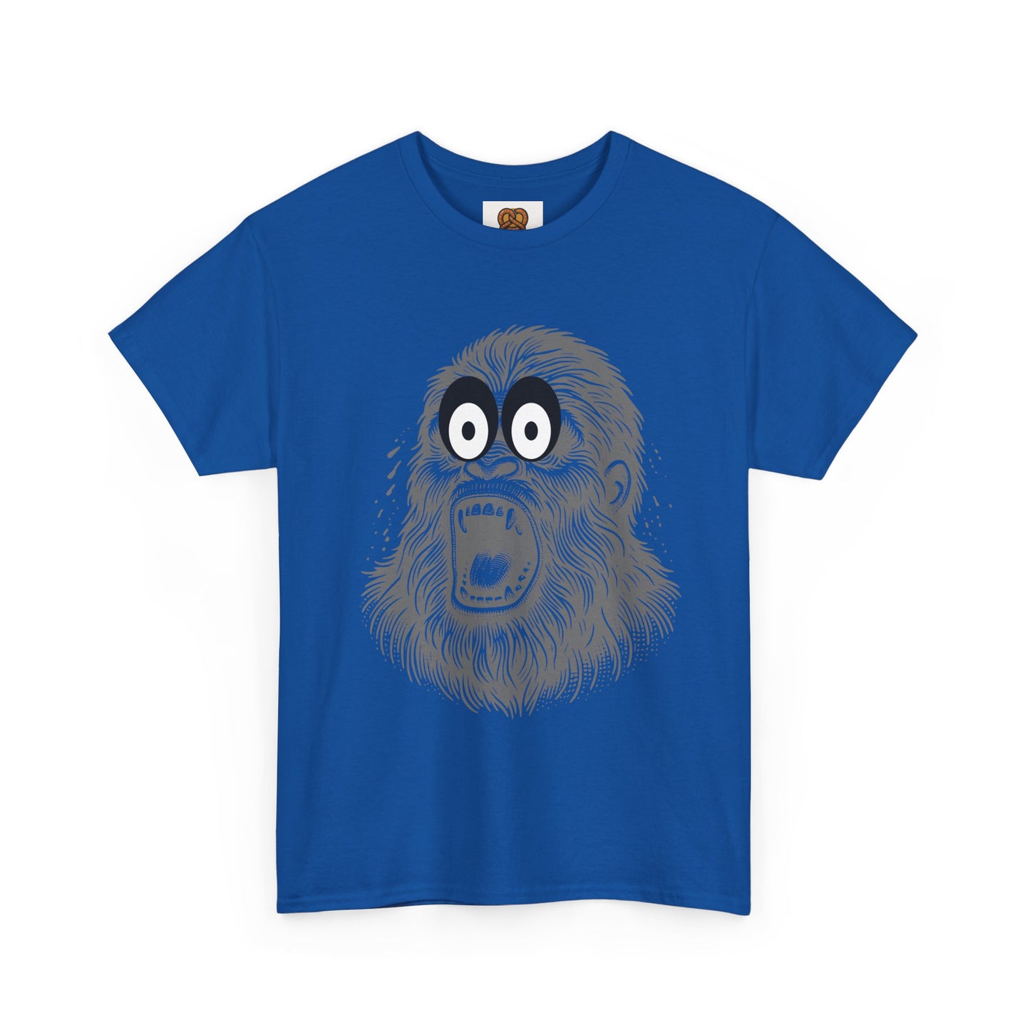 Screaming Ape Graphic Tee — Retro Monochrome Primate Design