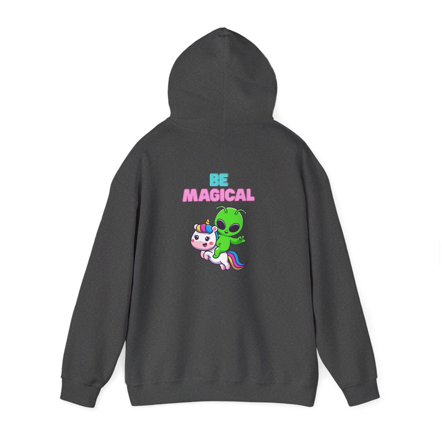 Magical Alien Riding Unicorn Hoodie — Cute Pastel Space Fantasy Sweatshirt