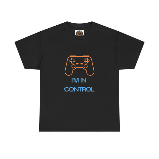 Gamer Controller Tee — "I'm In Control" Retro Neon Video Game T‑Shirt