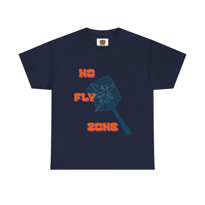 No Fly Zone T‑Shirt — Retro Mosquito Swatter Graphic Tee