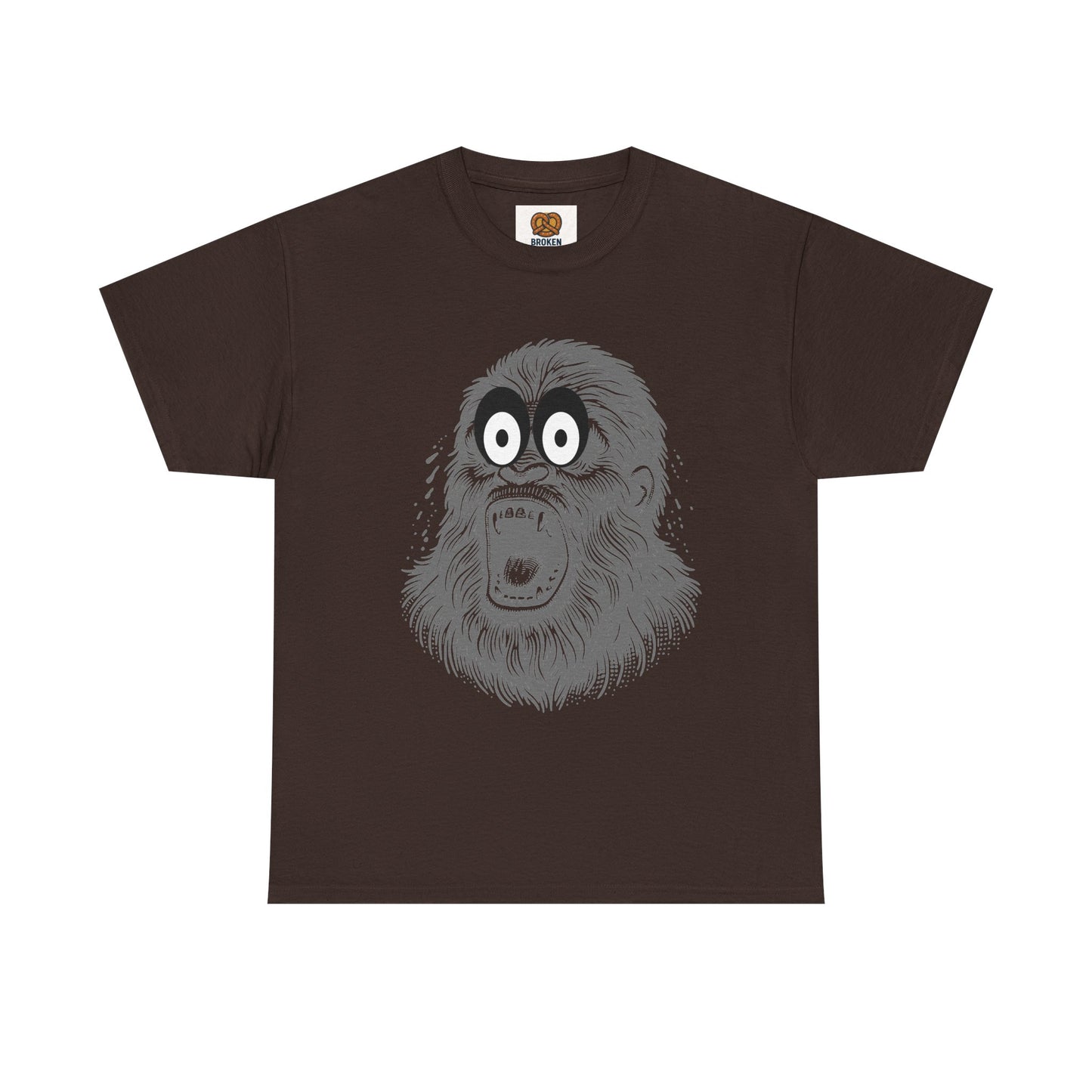 Screaming Ape Graphic Tee — Retro Monochrome Primate Design