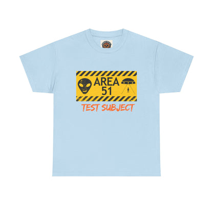 Area 51 Test Subject T-Shirt — Alien Warning Graphic Tee
