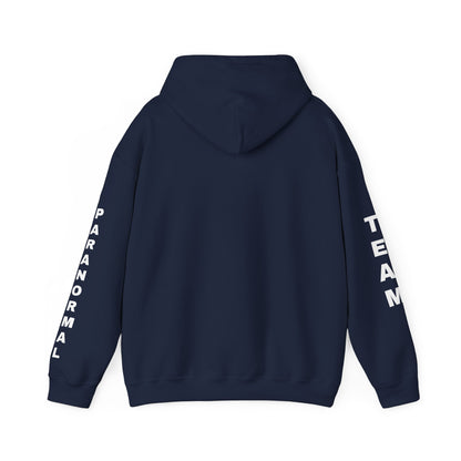 Paranormal Team Hoodie – Black Sleeve Print Hooded Sweatshirt