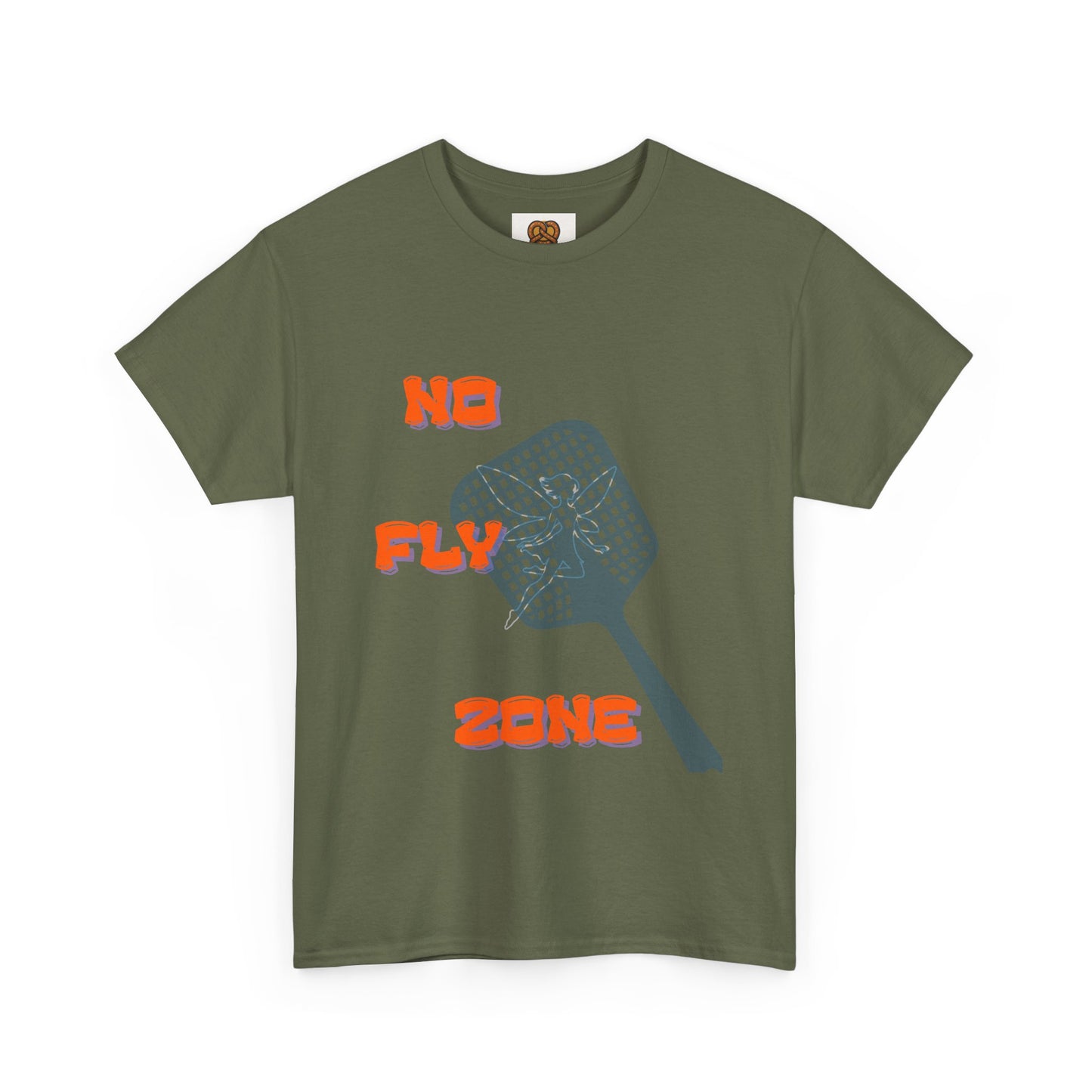 No Fly Zone T‑Shirt — Retro Mosquito Swatter Graphic Tee
