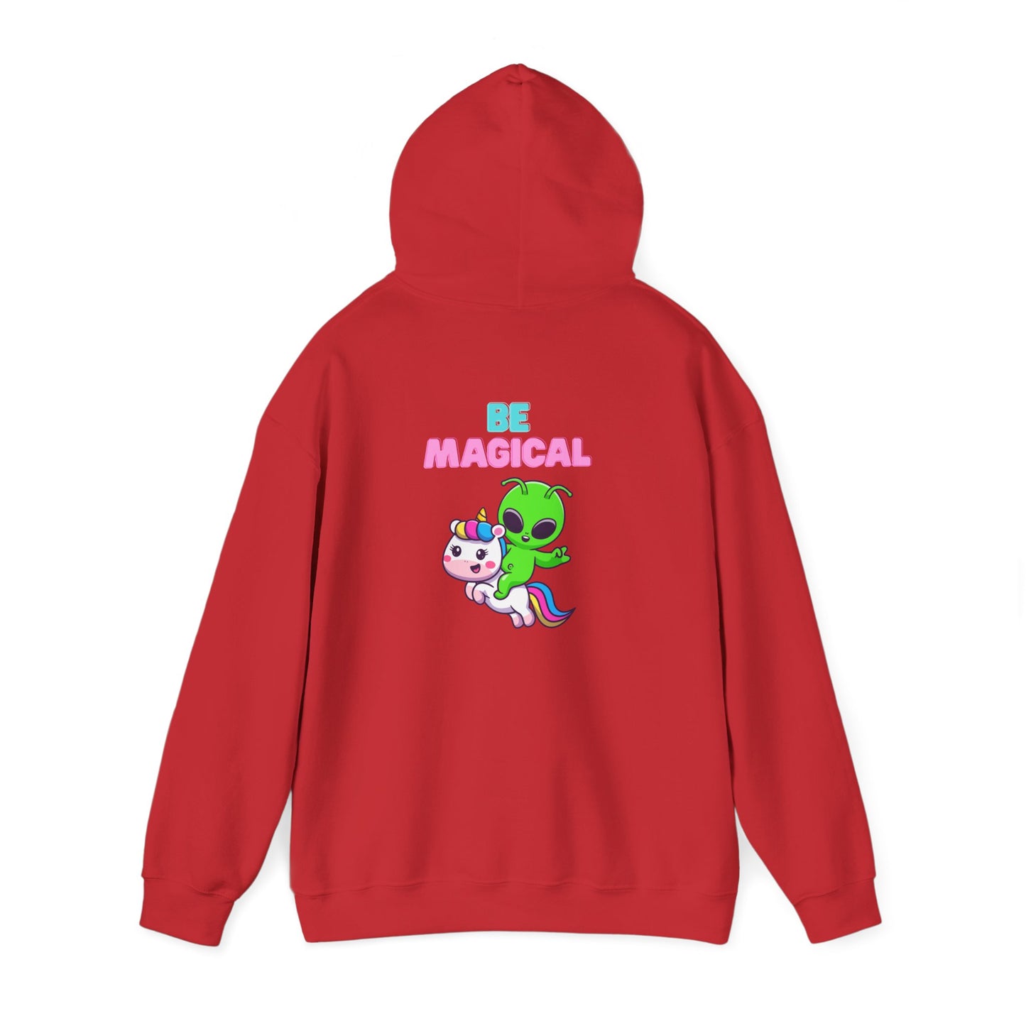 Magical Alien Riding Unicorn Hoodie — Cute Pastel Space Fantasy Sweatshirt