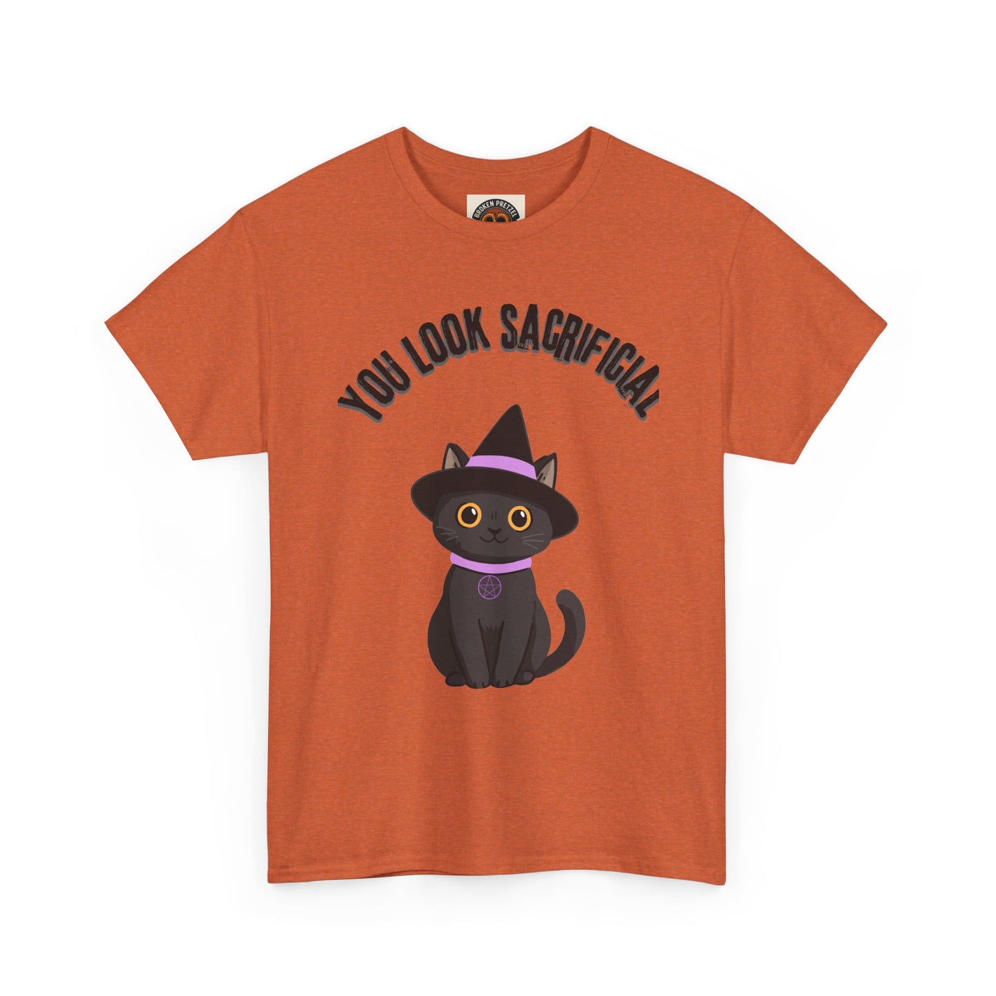 You Look Sacrificial Black Cat Halloween T-Shirt — Cute Witch Cat Tee for Halloween