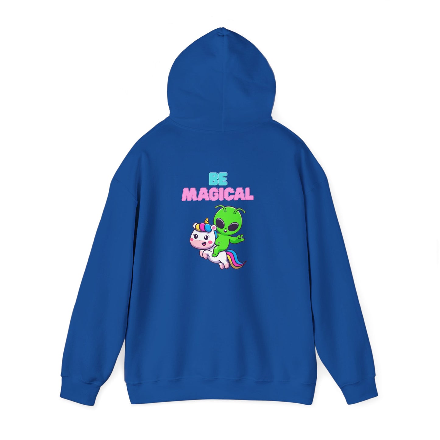 Magical Alien Riding Unicorn Hoodie — Cute Pastel Space Fantasy Sweatshirt
