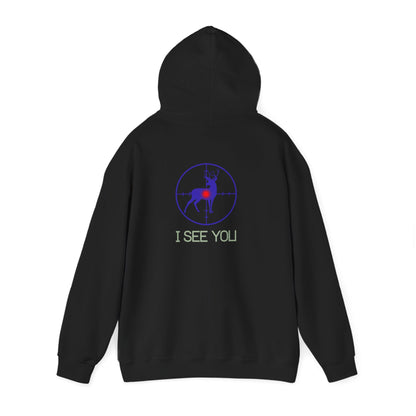 I See You Buck Deer Hoodie – Hunting Target Graphic Sweatshirt