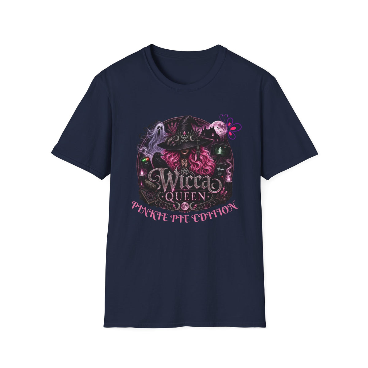 Wicca Queen T-Shirt — Witchy Pink Moon Graphic