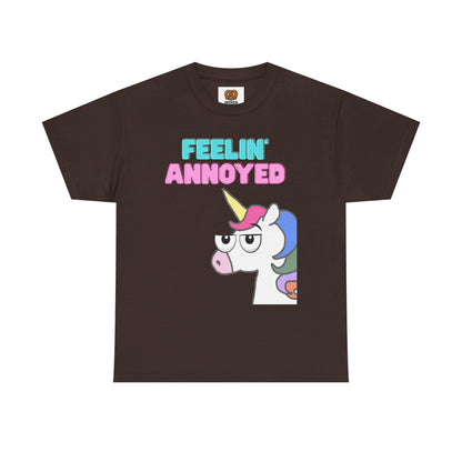 Feelin' Annoyed Unicorn T-Shirt — Funny Cute Graphic Tee for Sarcastic Gifts