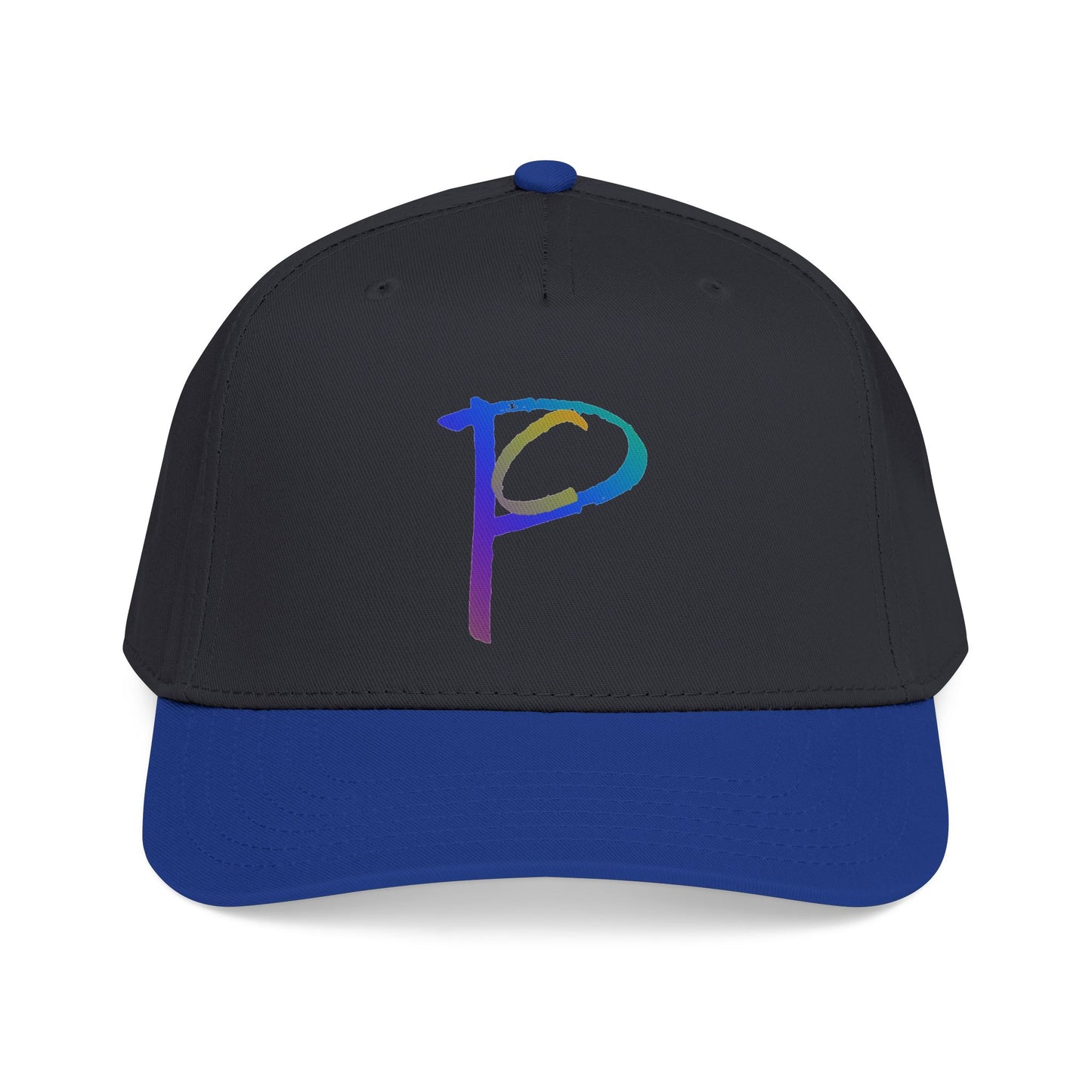P Rainbow Gradient 'P' Embroidered Baseball Cap