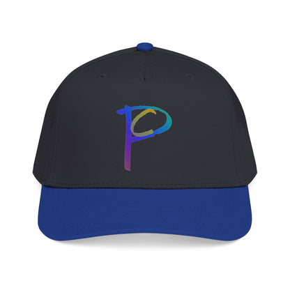 P Rainbow Gradient 'P' Embroidered Baseball Cap