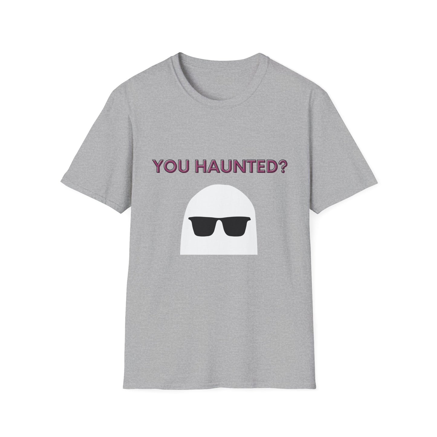 You Haunted? Ghost Graphic T-Shirt — Funny Halloween Tee with Sunglasses Ghost