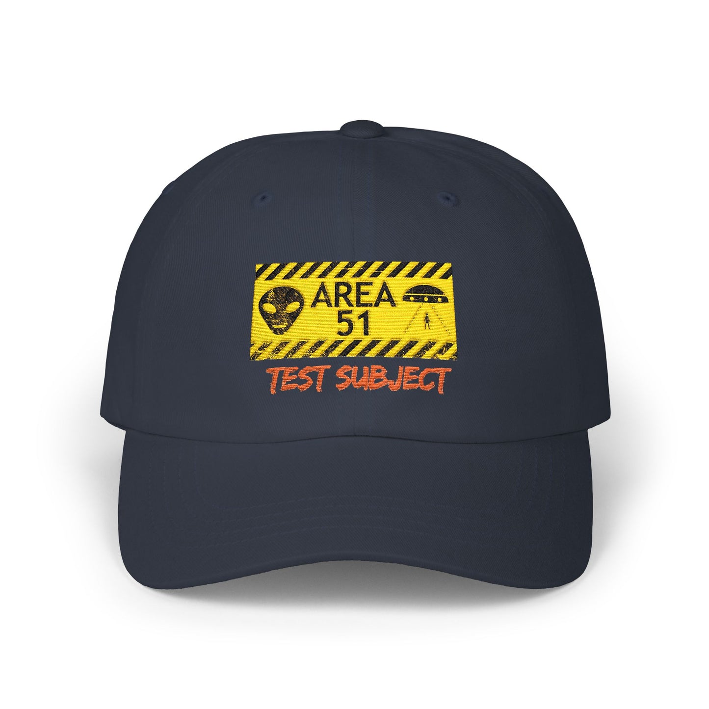 Area 51 'Test Subject' Dad Cap – Alien Warning Embroidered Hat